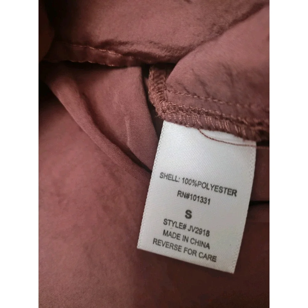 Charlotte Russe Women's Small Mauve Hooded Utility Anorak Jacket Drawstring